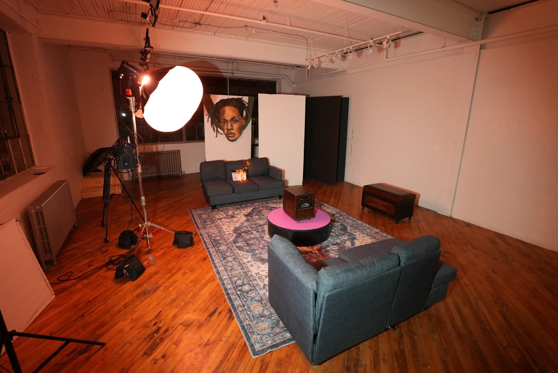 Podcast studio setup